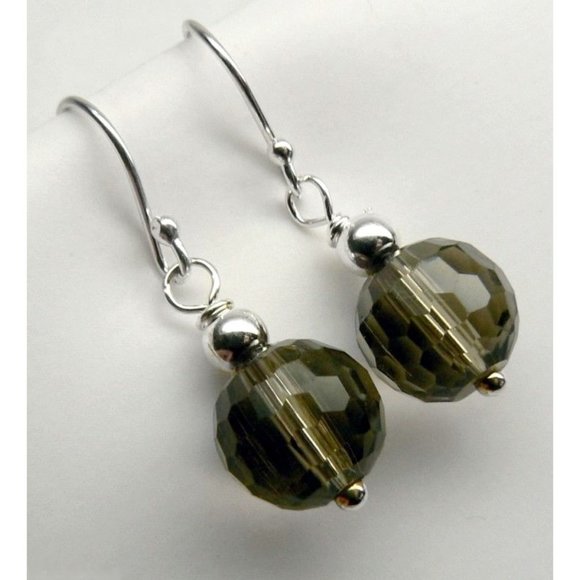 Dangle Sterling SILVER Ball Earrings - Picture 4 of 5